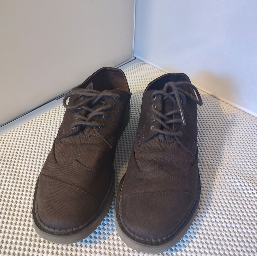 Toms Mens Shoes Size 8 Brown Oxford